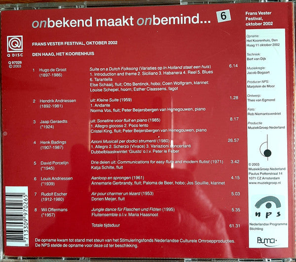 Various - Frans Vester Festival October 2002 (second hand CD)