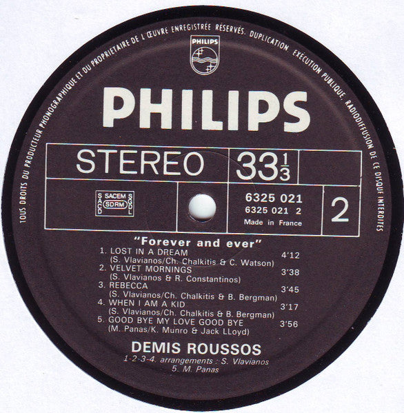 Demis Roussos - Forever And Ever (second hand LP)