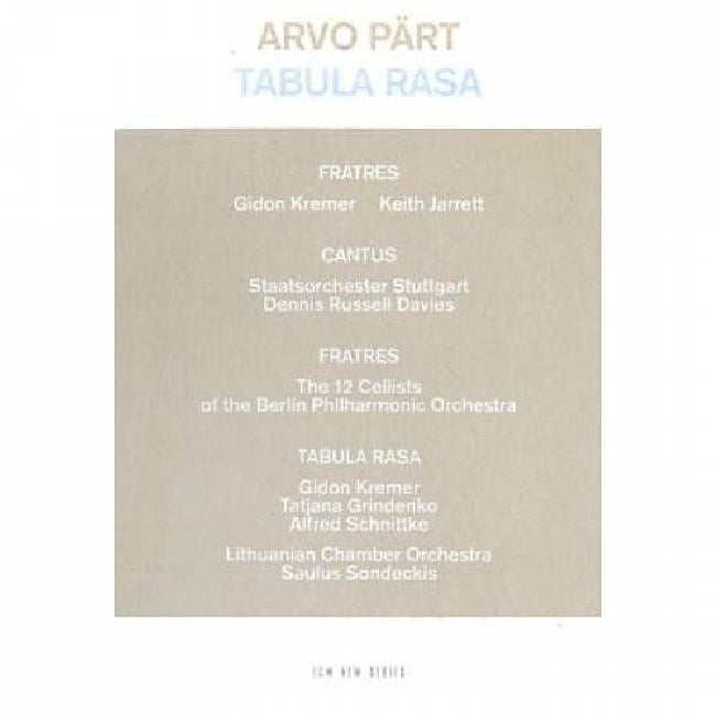A. Part - Tabula rasa / fratres (CD)