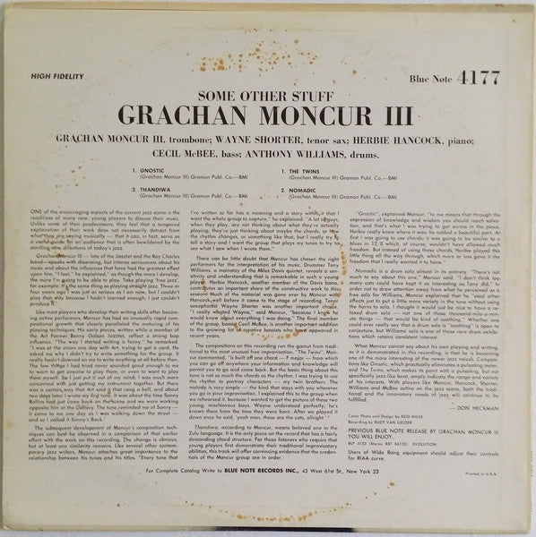 Grachan Moncur III - Some Other Stuff (second hand LP)