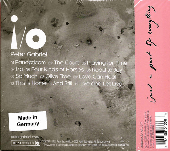 Peter Gabriel - i/o (Bright-Side & Dark-Side Mixes) (CD)