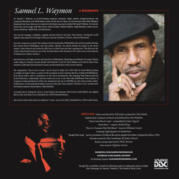 Sam Waymon - Ganja & Hess (Original 1973 Motion Picture Soundtrack) (LP)