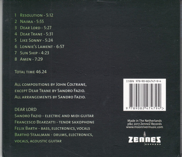 Francesco Bearzatti, Sandro Fazio, Felix Barth, Bartho Staalman - Dear Trane (second hand CD)