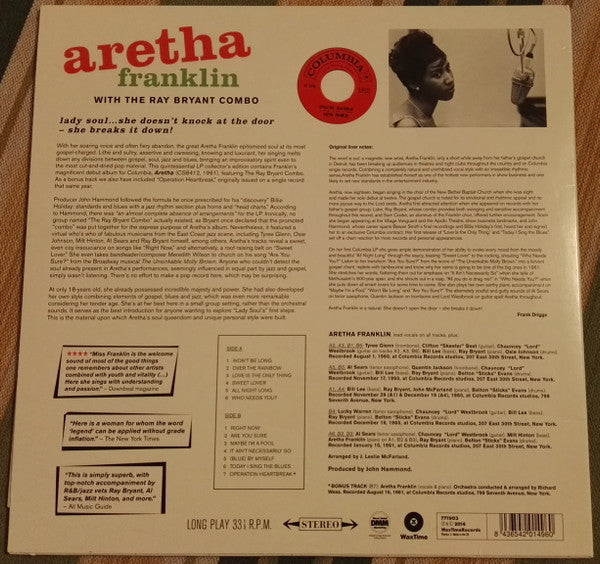Aretha Franklin With Ray Bryant Combo, The - Aretha (LP)