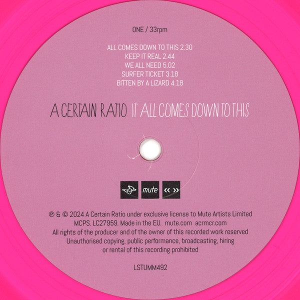 A Certain Ratio - It all comes down to this (LP)