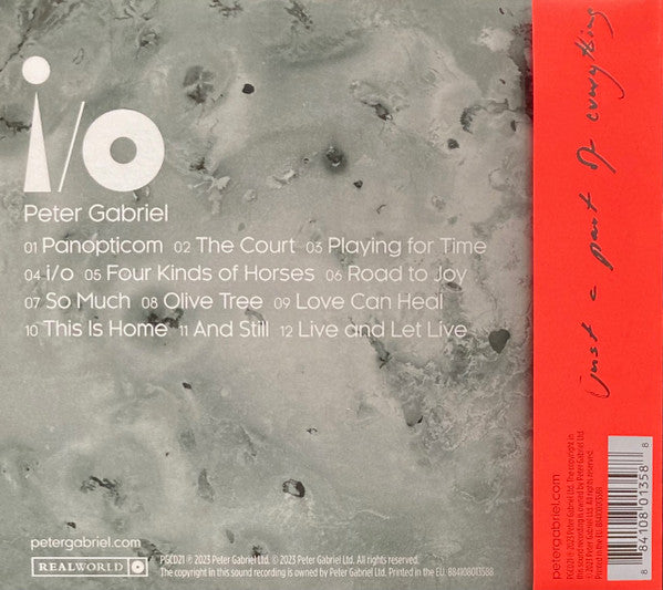 Peter Gabriel - i/o (Bright-Side & Dark-Side Mixes) (CD)