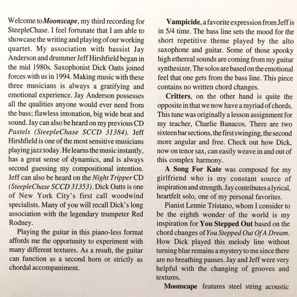 Vic Juris Quartet - Moonscape (second hand CD)