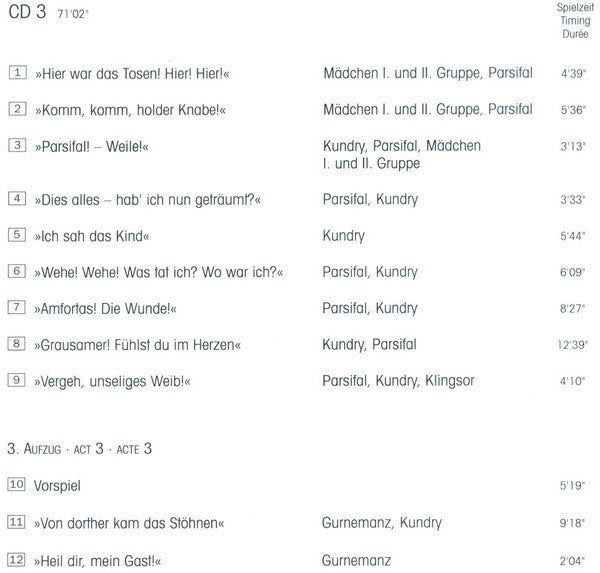 Richard Wagner - Wolfgang Windgassen, Martha Mödl, Ludwig Weber, George London (2), Hermann Uhde, Arnold van Mill, Hans Knappertsbusch - Parsifal - Bayreuth 1951 (second-hand CD)