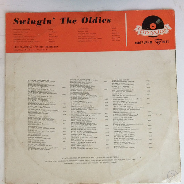 Luis Marquez Y Su Orquesta - Swingin' The Oldies (second hand LP)