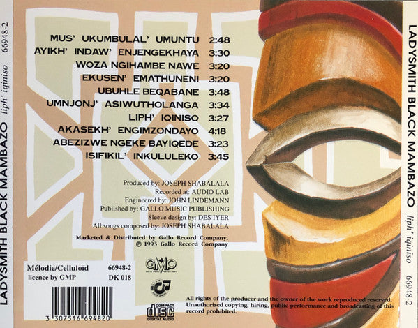 Ladysmith Black Mambazo - Liph' Iqiniso (second hand CD)