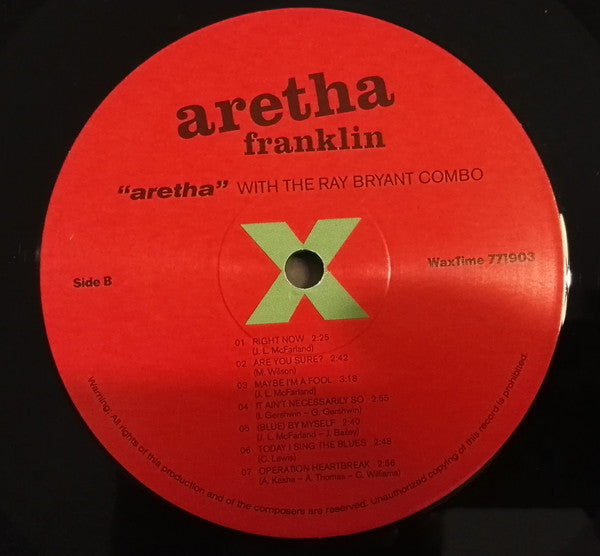 Aretha Franklin With Ray Bryant Combo, The - Aretha (LP)