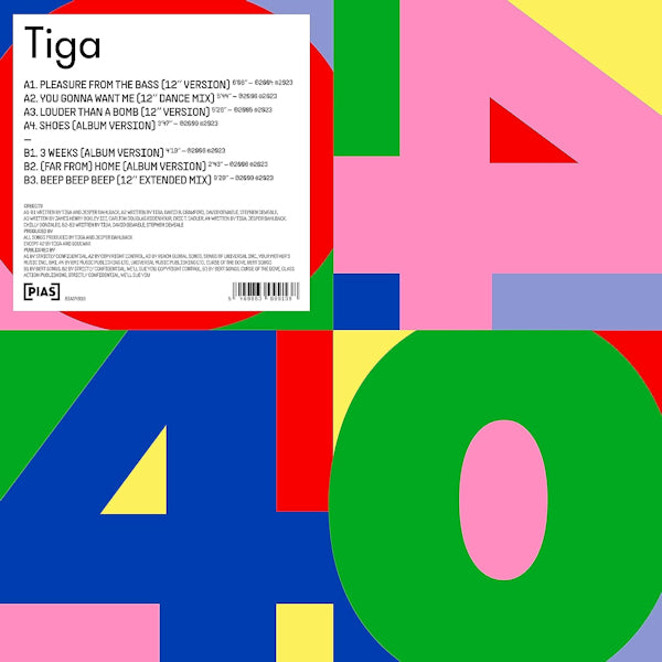 Tiga - Pias 40 (12-inch maxi single)