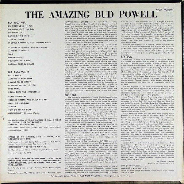 Bud Powell - The Amazing Bud Powell, Volume 2 (secondhand LP)