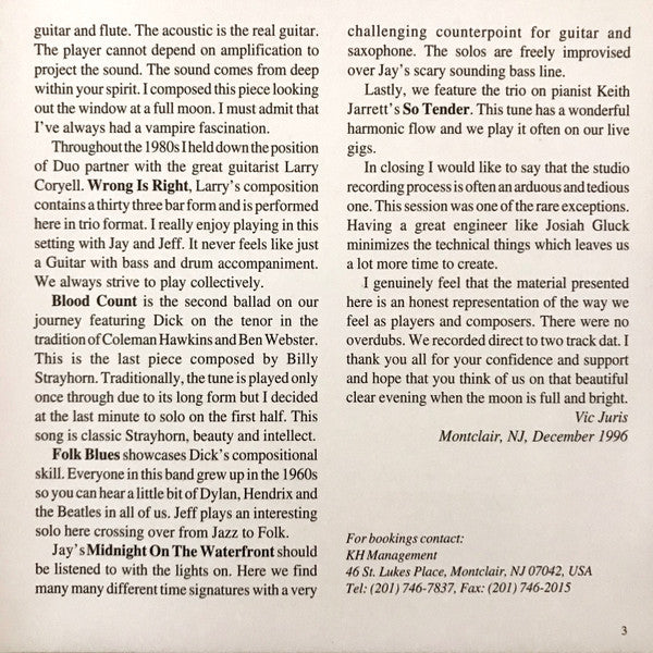 Vic Juris Quartet - Moonscape (second hand CD)