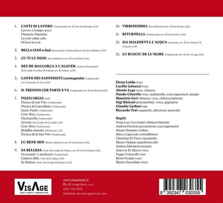 Riccardo Tesi, Elena Ledda, Lucilla Galeazzi, Alessio Lega, Nando Citarella, Maurizio Geri, Gigi Biolcati, Claudio Carboni - A Sud Di Bella Ciao (tweedehands CD)