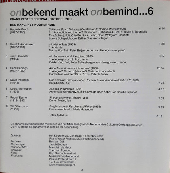 Various - Frans Vester Festival October 2002 (second hand CD)