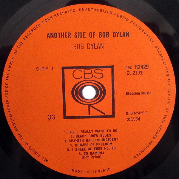 Bob Dylan - Another Side Of Bob Dylan (second hand LP)