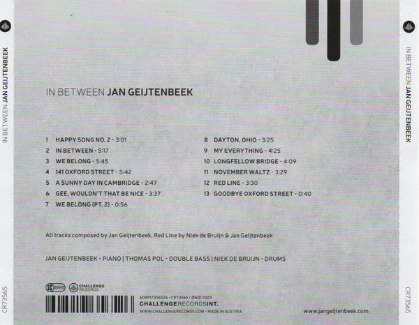 Jan Geijtenbeek - In Between (tweedehands CD)