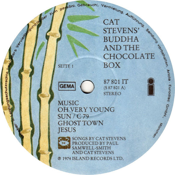 Cat Stevens - Buddha And The Chocolate Box (second hand LP)
