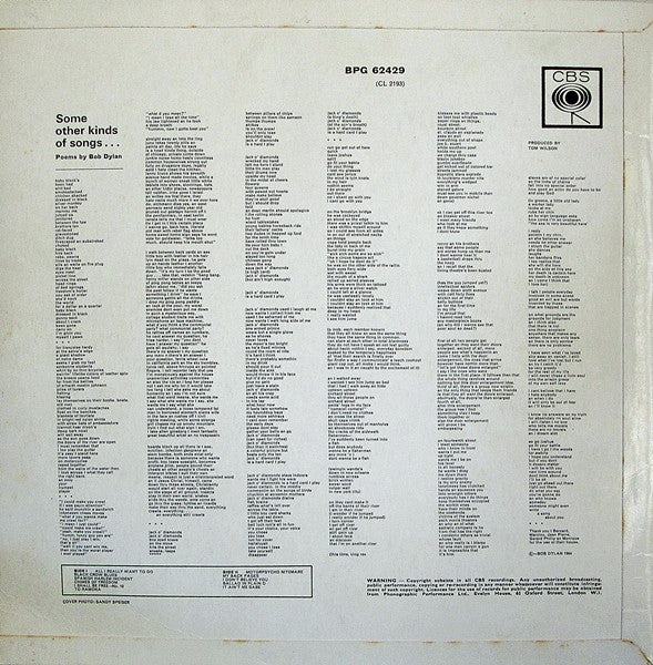 Bob Dylan - Another Side Of Bob Dylan (second hand LP)