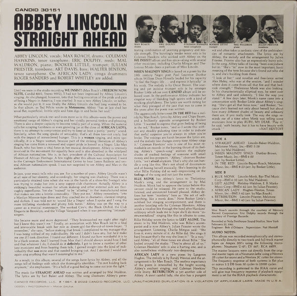 Abbey Lincoln - Straight ahead (LP)