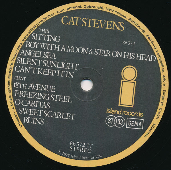 Cat Stevens - Catch Bull At Four (second hand LP)