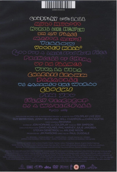 Coldplay - Live 2012 (tweedehands DVD)