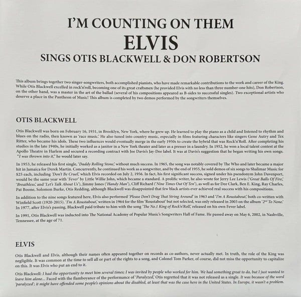 Elvis Presley - I'm Counting On Them (CD)