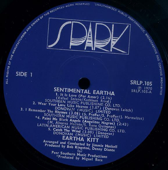 Eartha Kitt - Sentimental Eartha (second hand LP)
