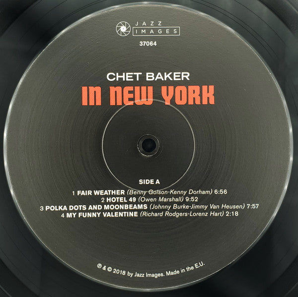 Chet Baker - In new york (LP) - Velvet Music