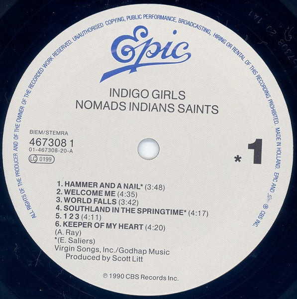 Indigo Girls - Nomads · Indians · Saints (secondhand LP)