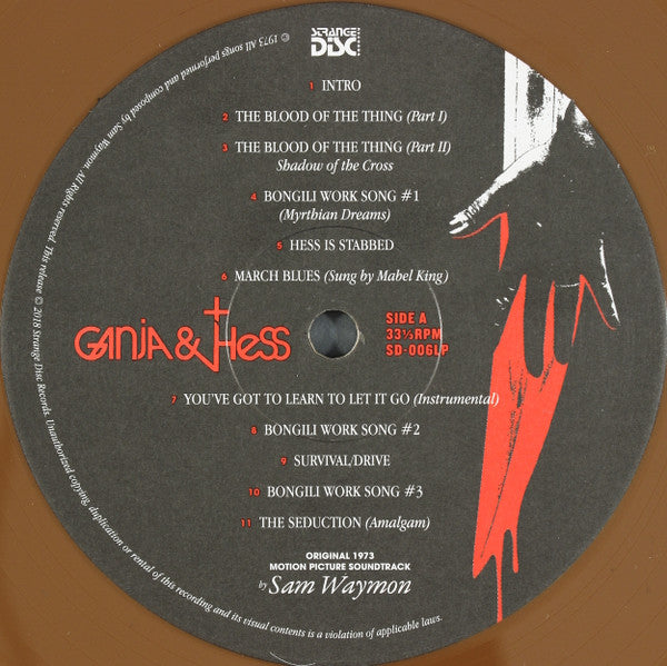 Sam Waymon - Ganja & Hess (Original 1973 Motion Picture Soundtrack) (LP)