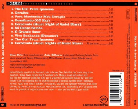 J Stan Getz /gilberto - Getz/gilberto (CD)