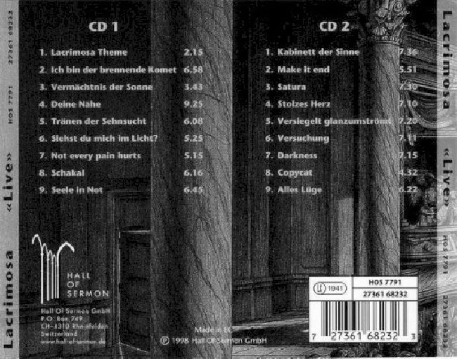 Lacrimosa - Live (CD)