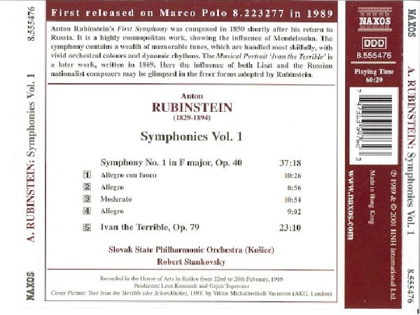 A. Rubinstein - Symphonies vol.1 (CD)