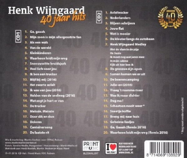 Henk Wijngaard - 40 jaar hits (CD)