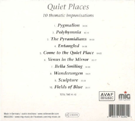 Andreas Vollenweider - Quiet places (CD)