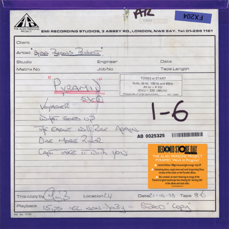 Alan Parsons Project - Pyramid Work In Progress -orange vinyl- (LP)