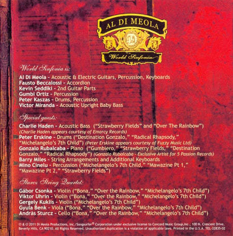 Al Di Meola, World Sinfonia - Pursuit Of Radical Rhapsody (tweedehands CD)