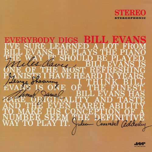 Bill Evans - Everybody digs bill evans (LP) - Velvet Music