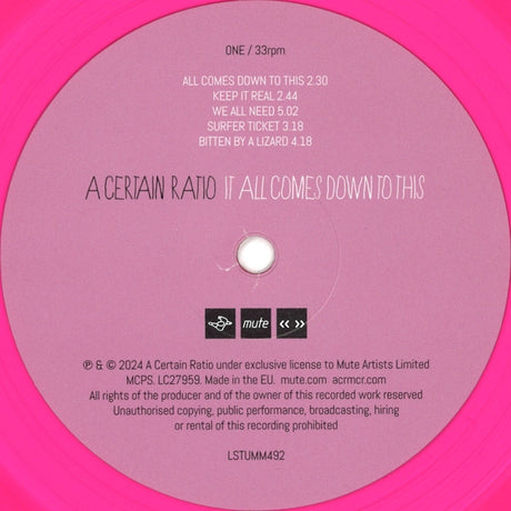A Certain Ratio - It all comes down to this (LP)