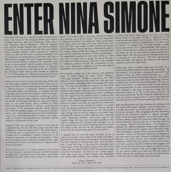 Nina Simone - You've got to learn (LP)
