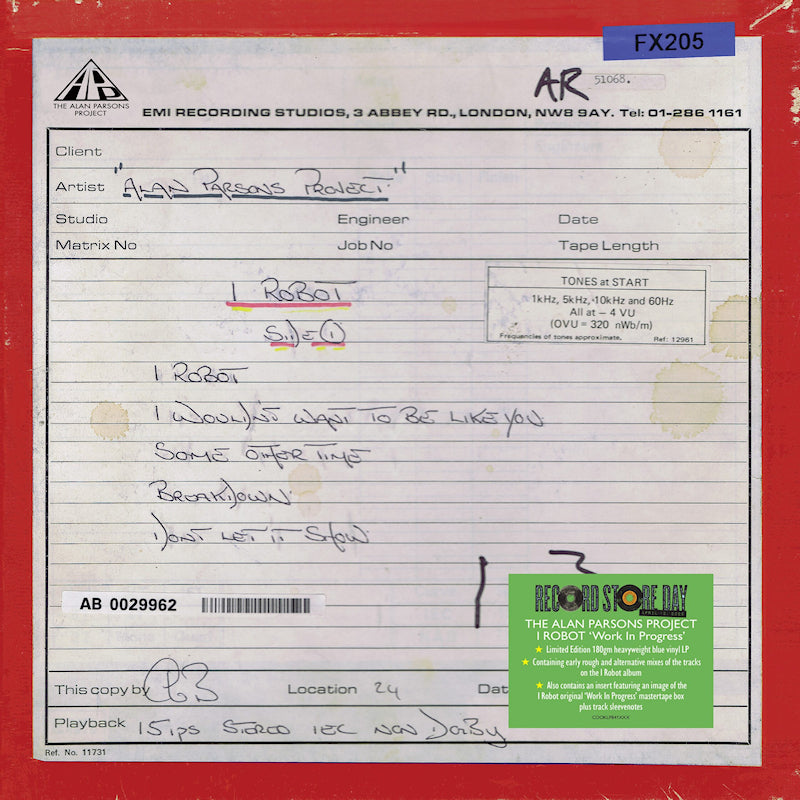 Alan Parsons Project, The - I Robot (Work In Progress) (LP)