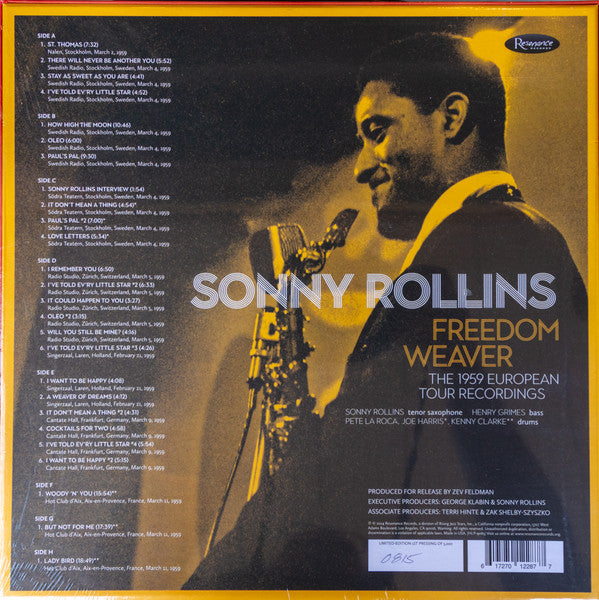 Sonny Rollins - Freedom Weaver: The 1959 European Tour Recordings (LP)