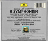 Ludwig van Beethoven, Herbert Von Karajan, Berliner Philharmoniker - 9 Symphonien, Ouvertüren (tweedehands CD)