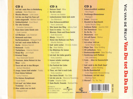 Various - Vic van de Reijt presenteert Van Du Tot Da Da Da (De 60 Mooiste Duitse Liedjes) (tweedehands CD)