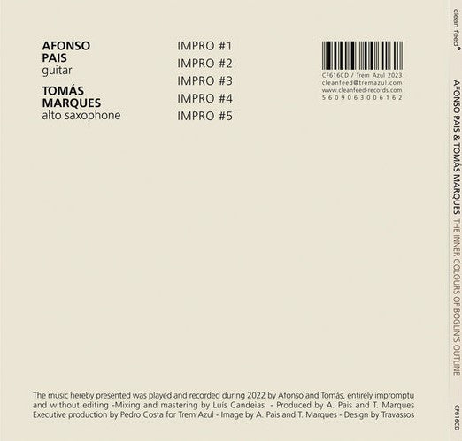 Afonso Pais | Tomás Marques - The Inner Colours of Boglin’s Outline (tweedehands CD)