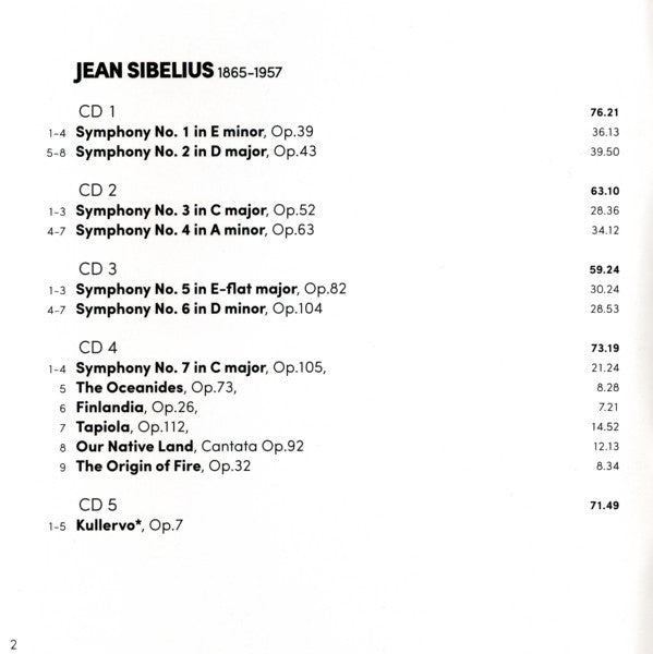 Jean Sibelius - Paavo Berglund, Helsinki Philharmonic Orchestra - Symphonies  1-7 / Finlandia / The Oceanides / Tapiola / Kullervo (tweedehands CD)