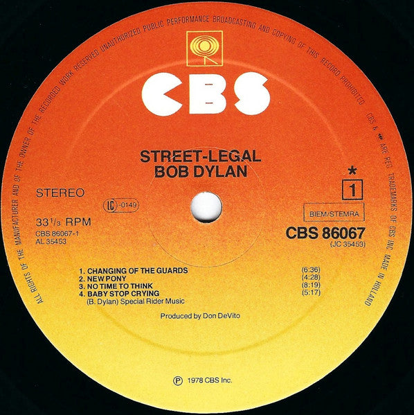 Bob Dylan - Street-Legal (used LP)